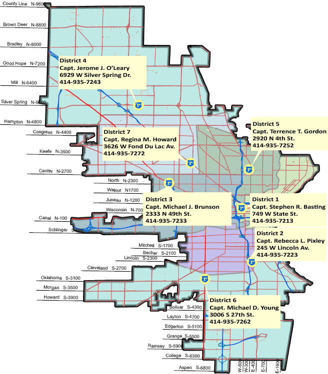 MPD district map