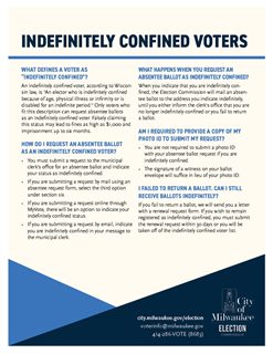 Information on voting as an indefinitely confined person