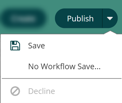 Publish Menu screenshot Publish Menu screenshot