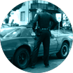 police officer by a car