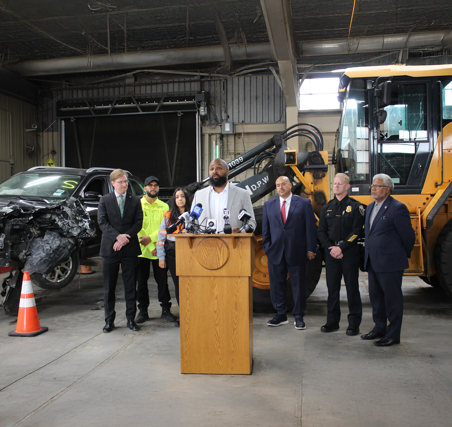 Image of Alderman Westmoreland speaking at reckless driving press conference