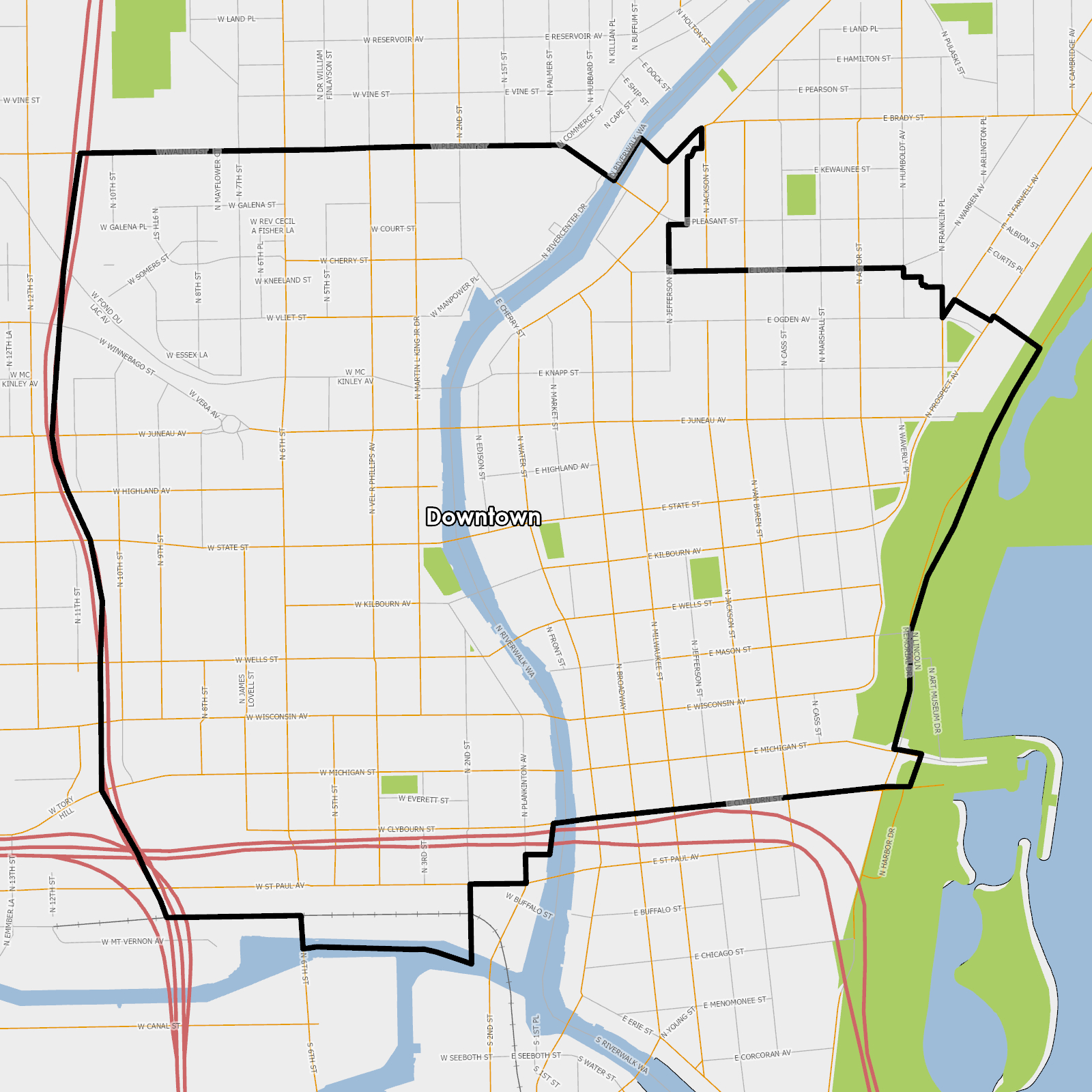 Map of Downtown Plan Area