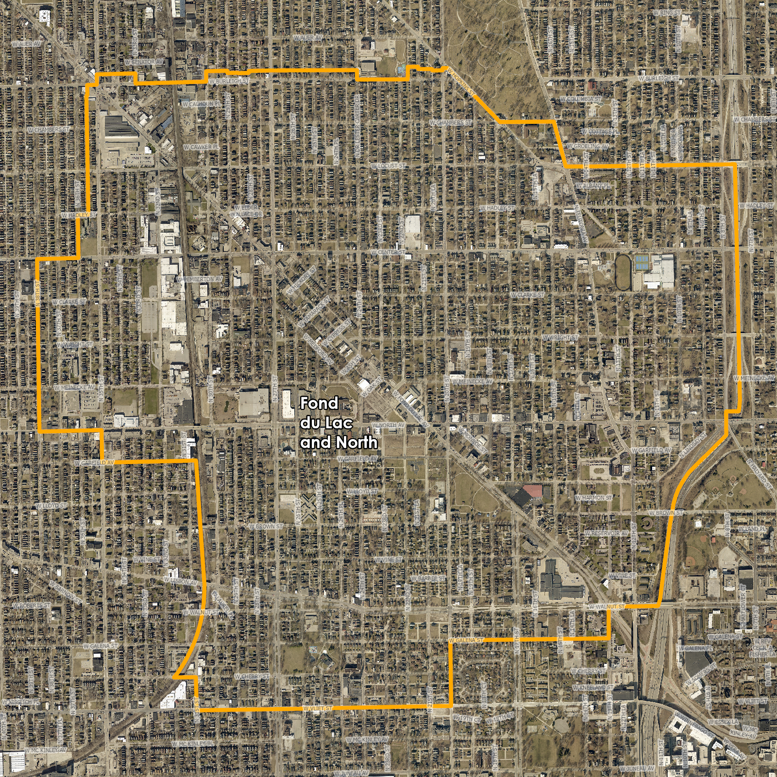 Map of Fond du Lac and North Plan Area