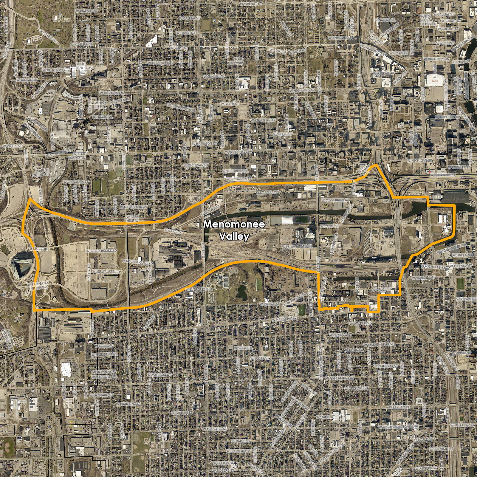 Map of Menomonee Valley Plan Area