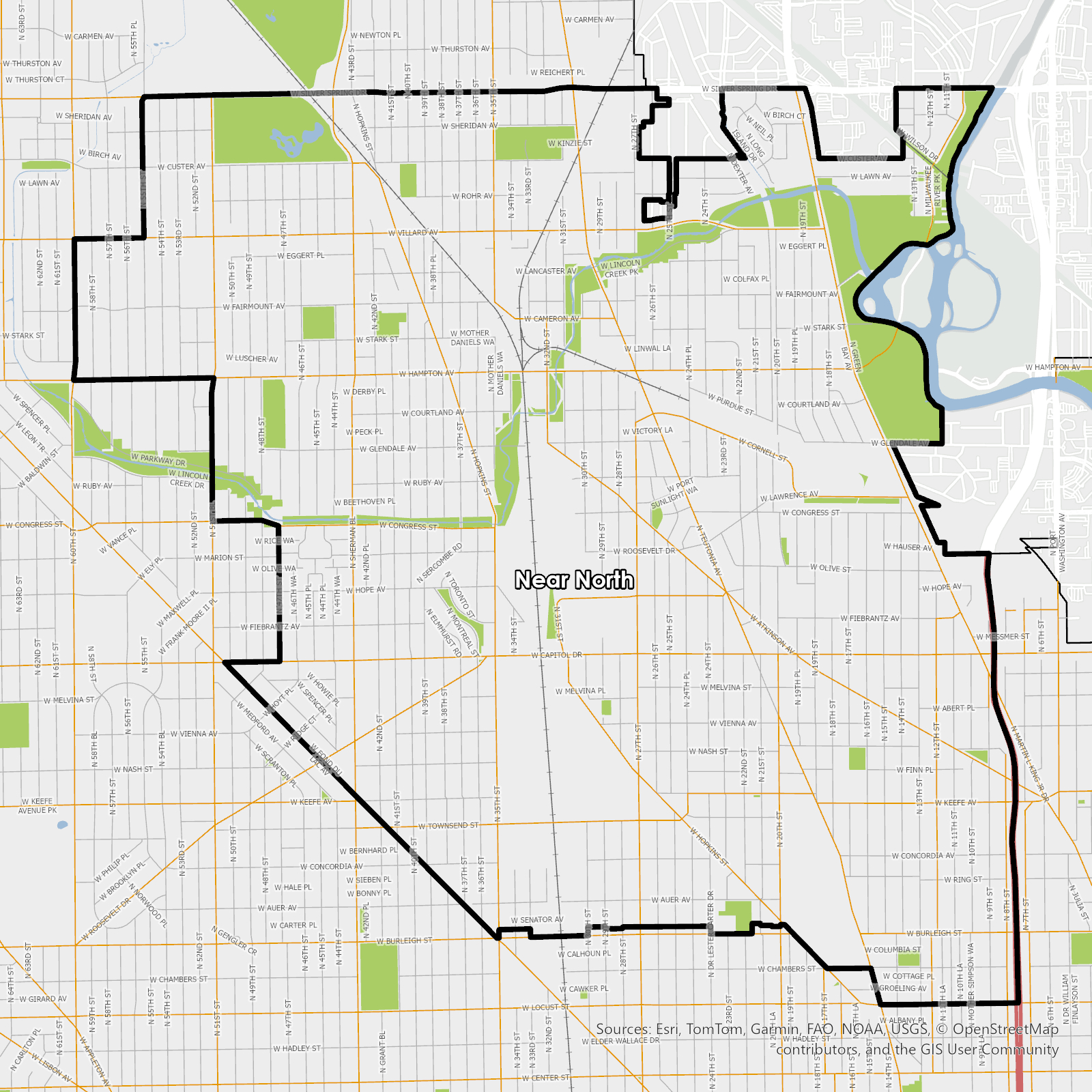 Map of Near North Plan Area