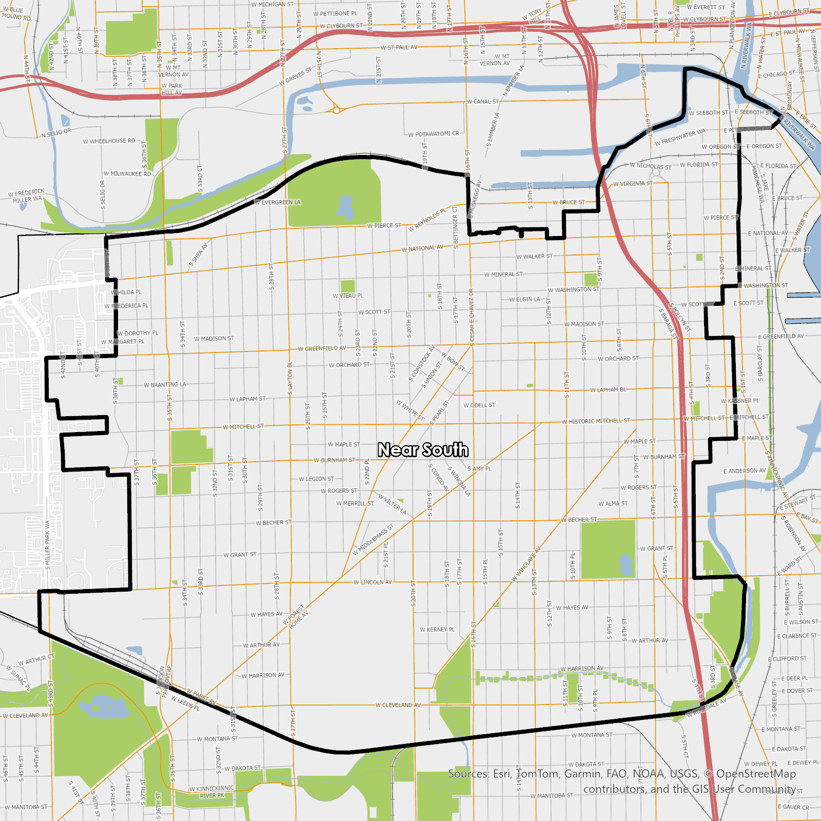 Map of Near South Plan Area