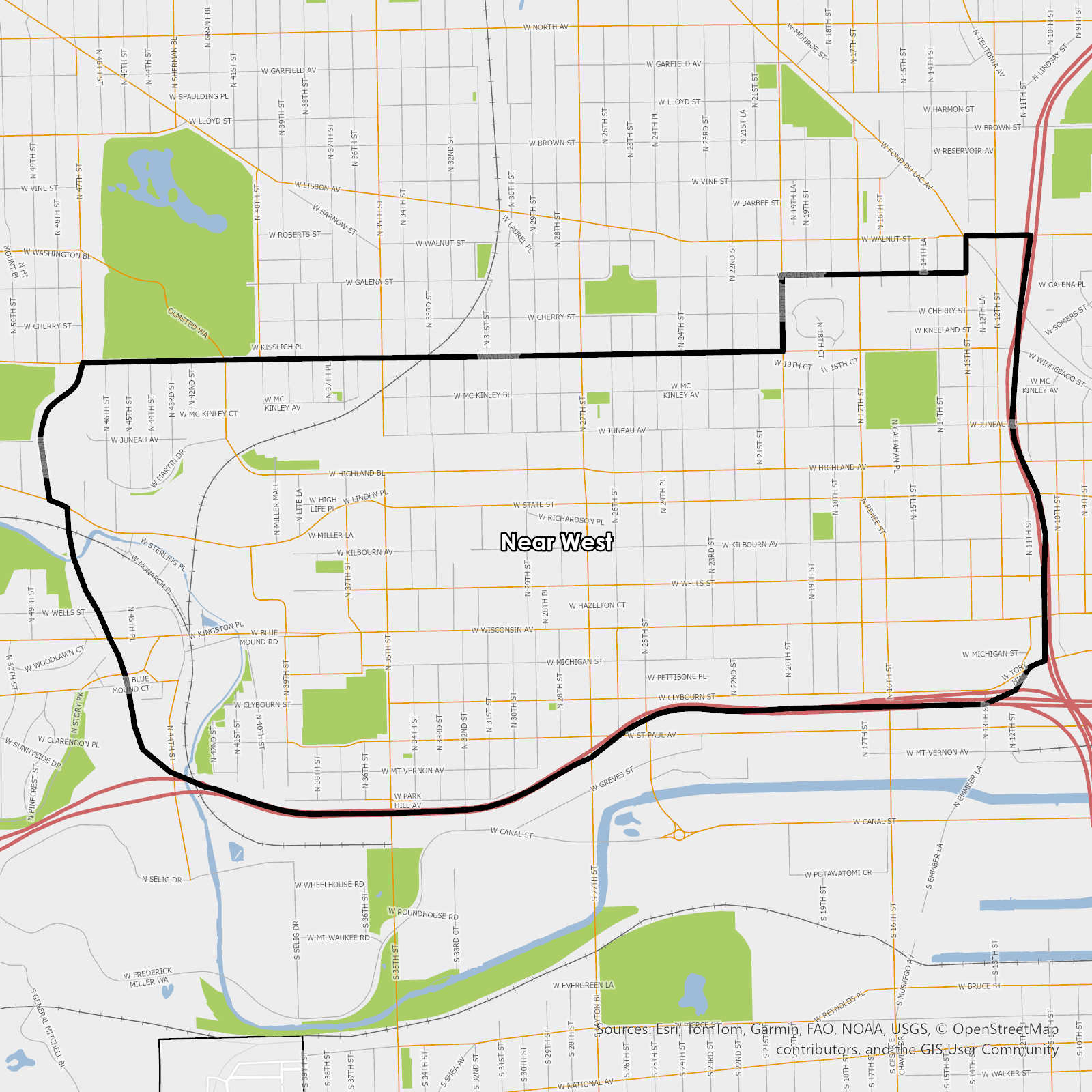 Map of Near West Side Plan Area
