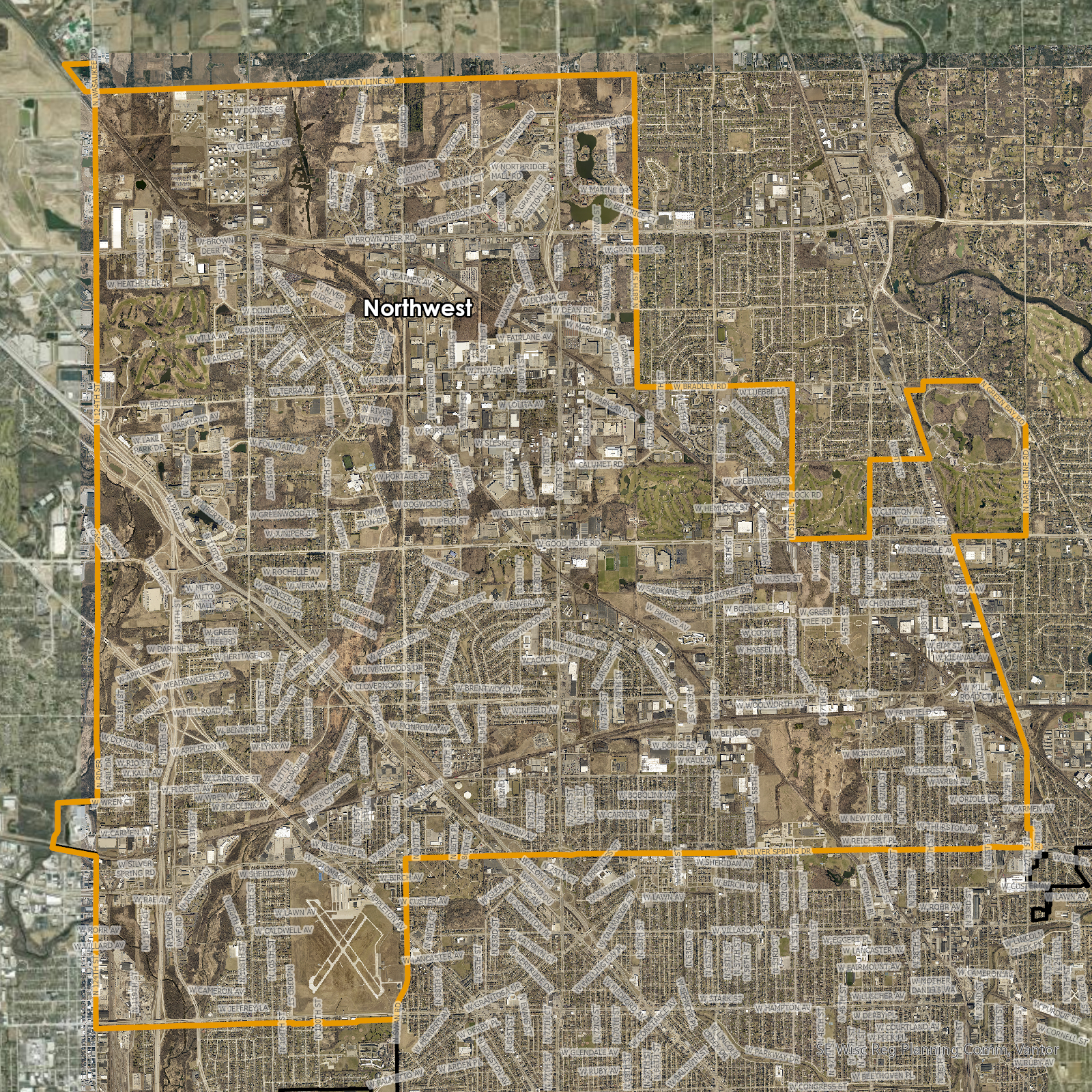 Map of Northwest Plan Area
