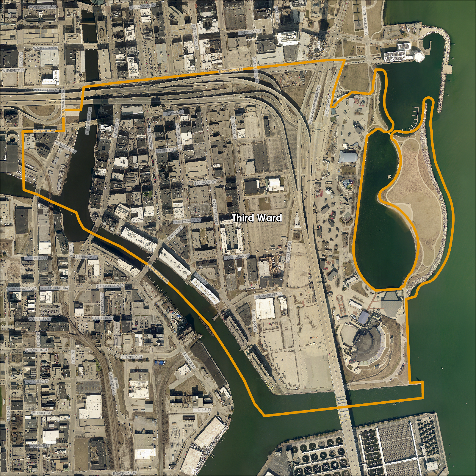 Map of Third Ward Plan Area