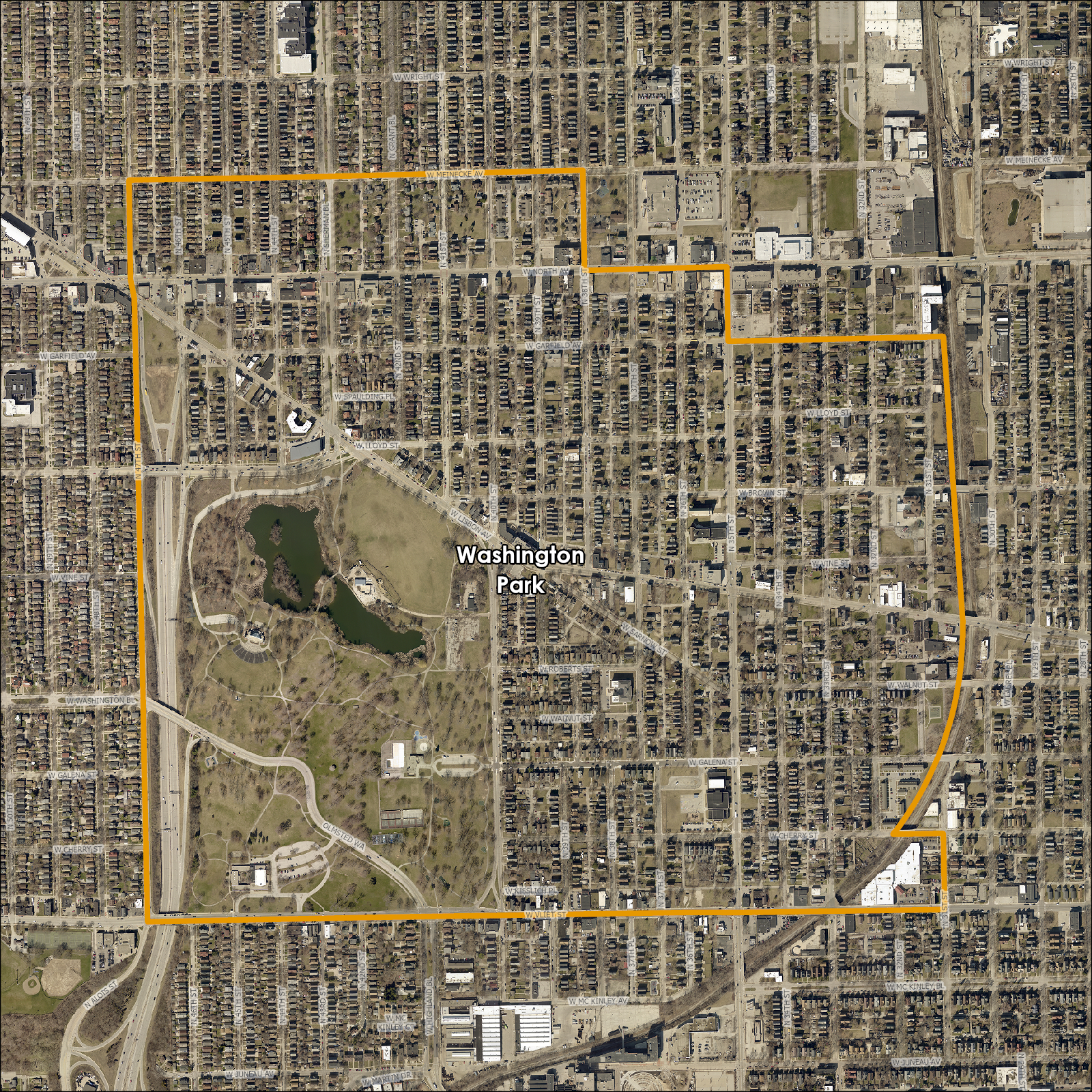 Map of Washington Park Plan Area