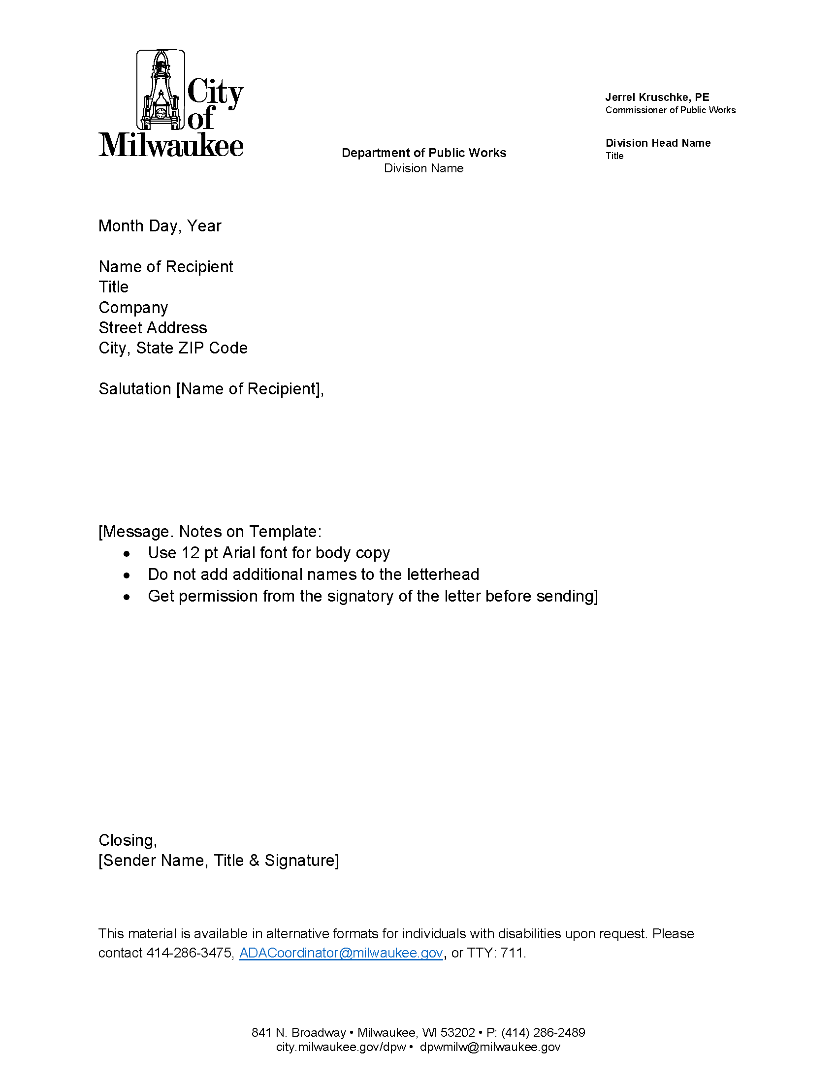 Letterhead Template