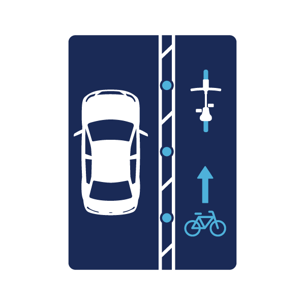 Protected Bike Lane (Delineator)