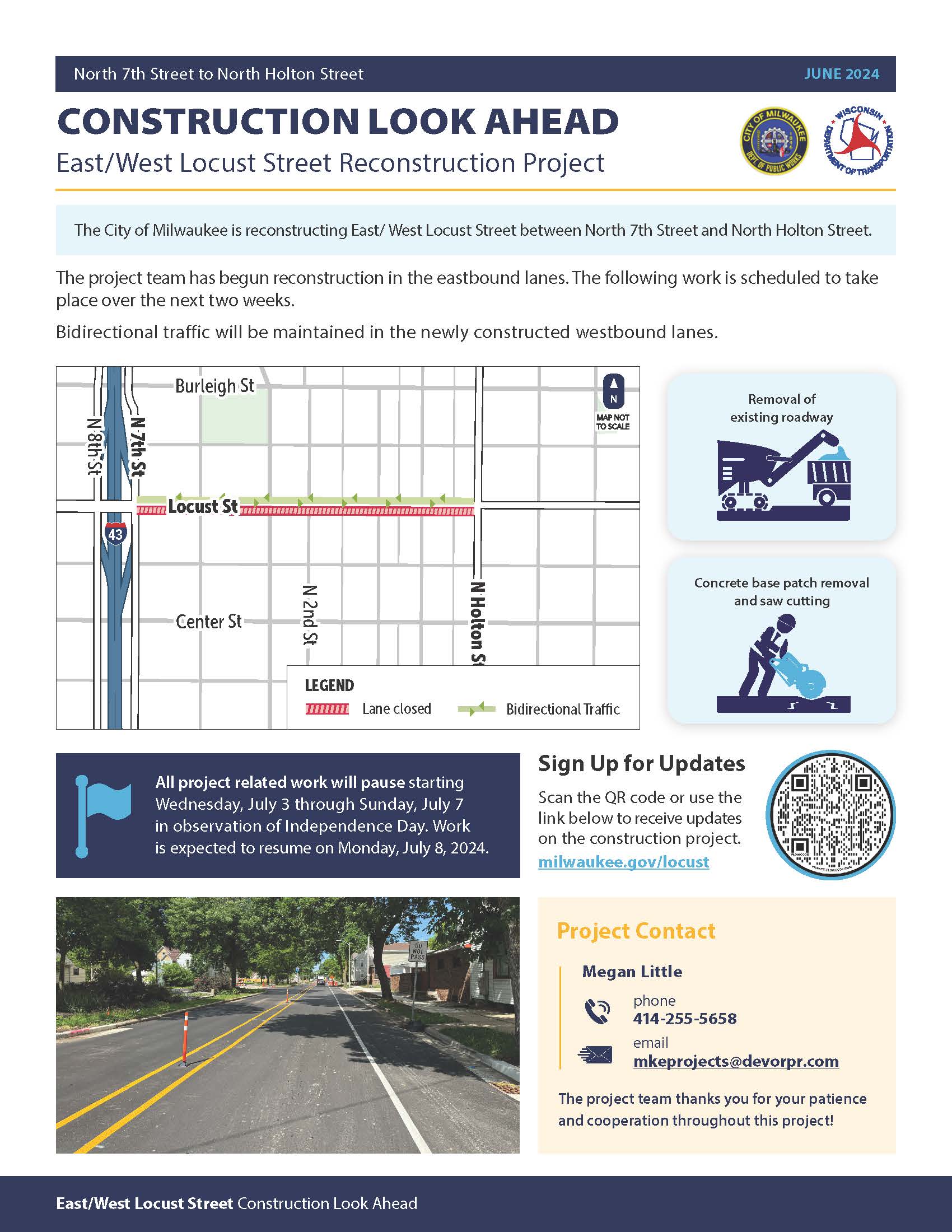June Locust Street Construction Forecast