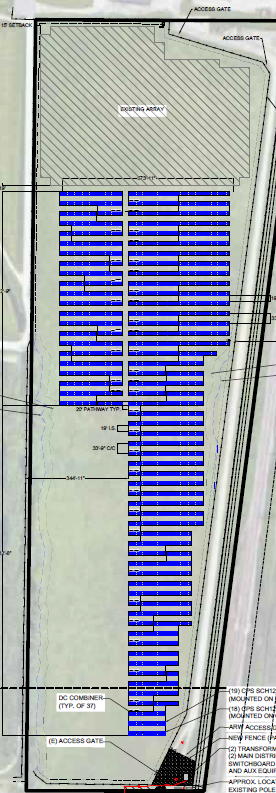 Schematic of landfill solar expansion project