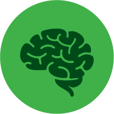 Icon of brain to represent mental health