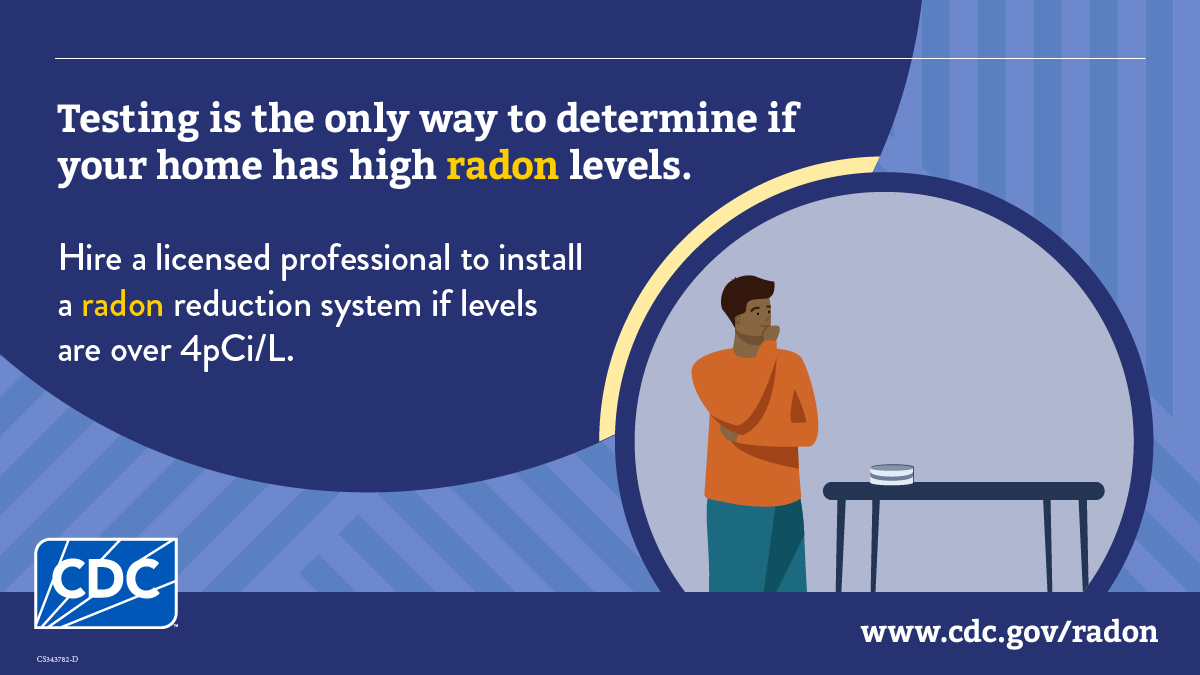 Testing is the only way to know if your home has high-levels of radon