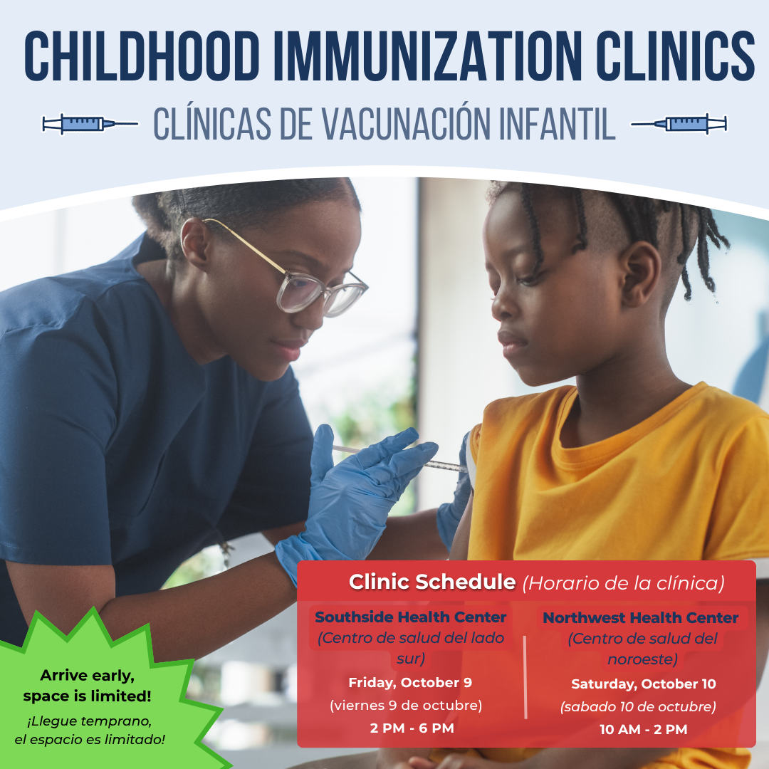 Child gets vaccination from nurse
