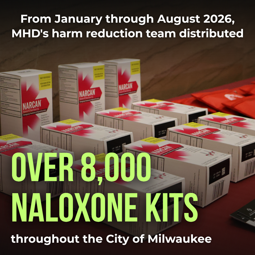 Over 8,000 Naloxone kits were distributed from January to August 2026