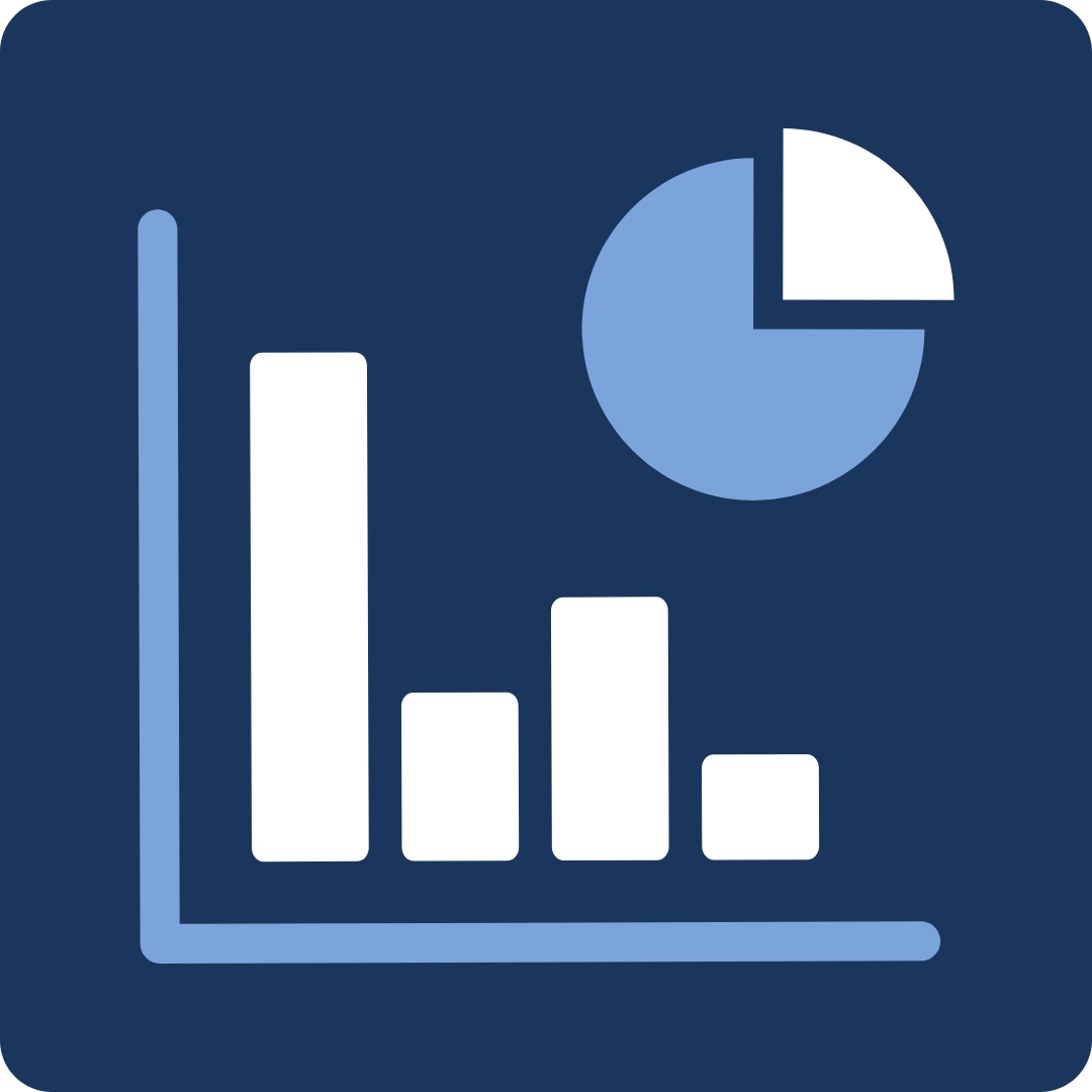 Pie chart and graph of data